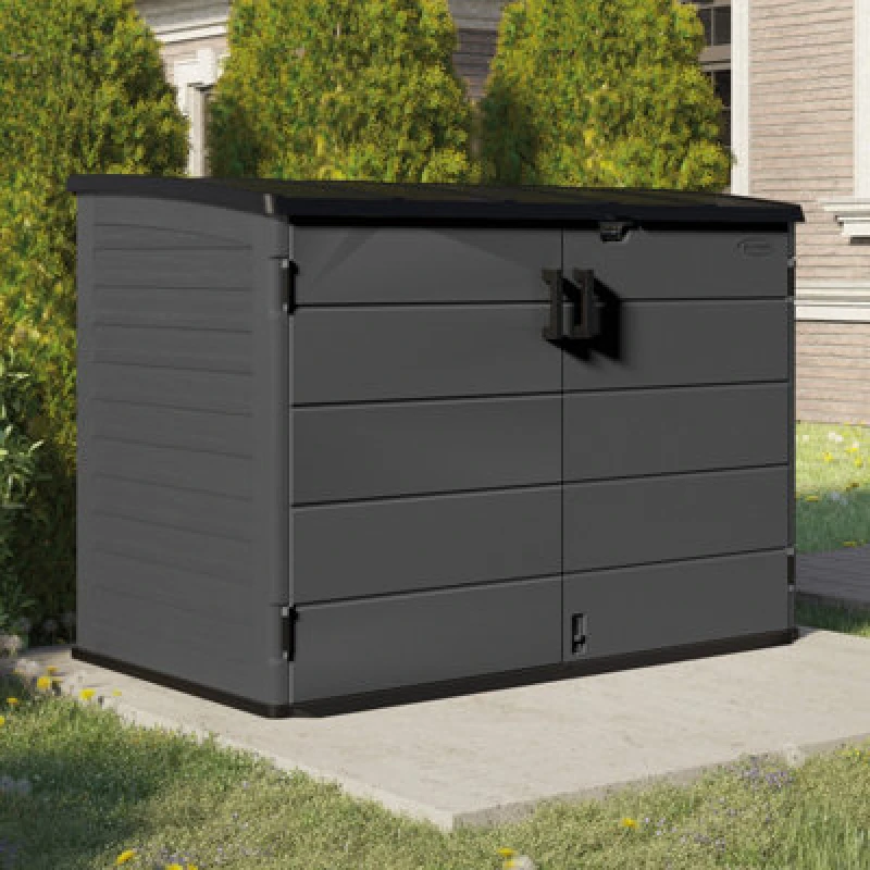 Image of Suncast Moda Stow-Away Large Store - Peppercorn Grey BMS4781
