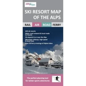 Image of Ski Resort Map of the Alps Sheet map, folded 2016