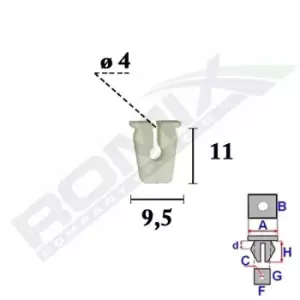 Image of ROMIX Clip C70554 OPEL,Corsa D Schragheck (S07),ZAFIRA B (A05),INSIGNIA Caravan,Astra J Sports Tourer (P10),Astra H Caravan (A04)