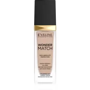 image of Eveline Cosmetics Wonder Match long-lasting liquid foundation with hyaluronic acid shade 12 Light Natural 30ml