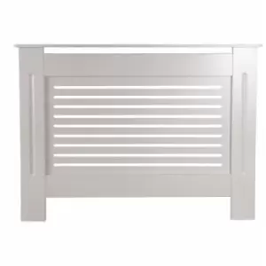 image of Jack Stonehouse Horizontal Slat Oatmeal Radiator Cover - Medium - Cream