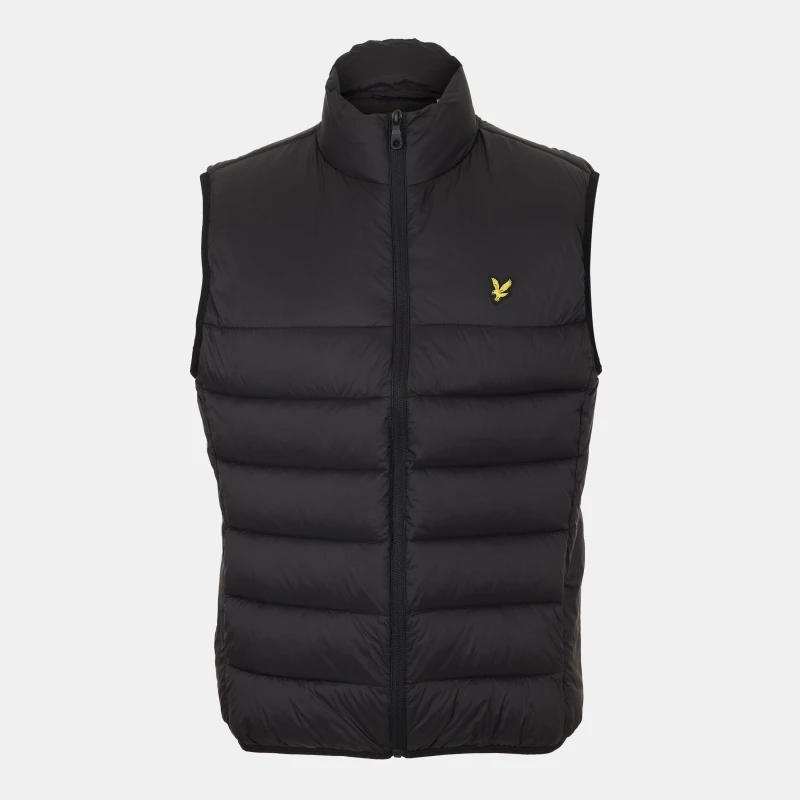 Image of Lyle and Scott Mens Wadded Sleeveless Gilet Jet Black Z865 male L