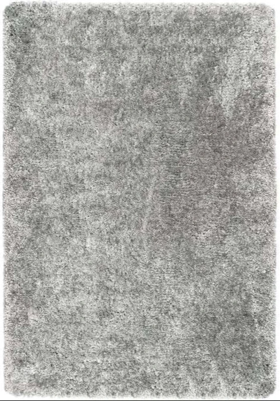 Image of My Lux Luxurious Shaggy Silver 120Cm X 170Cm Washable Rug