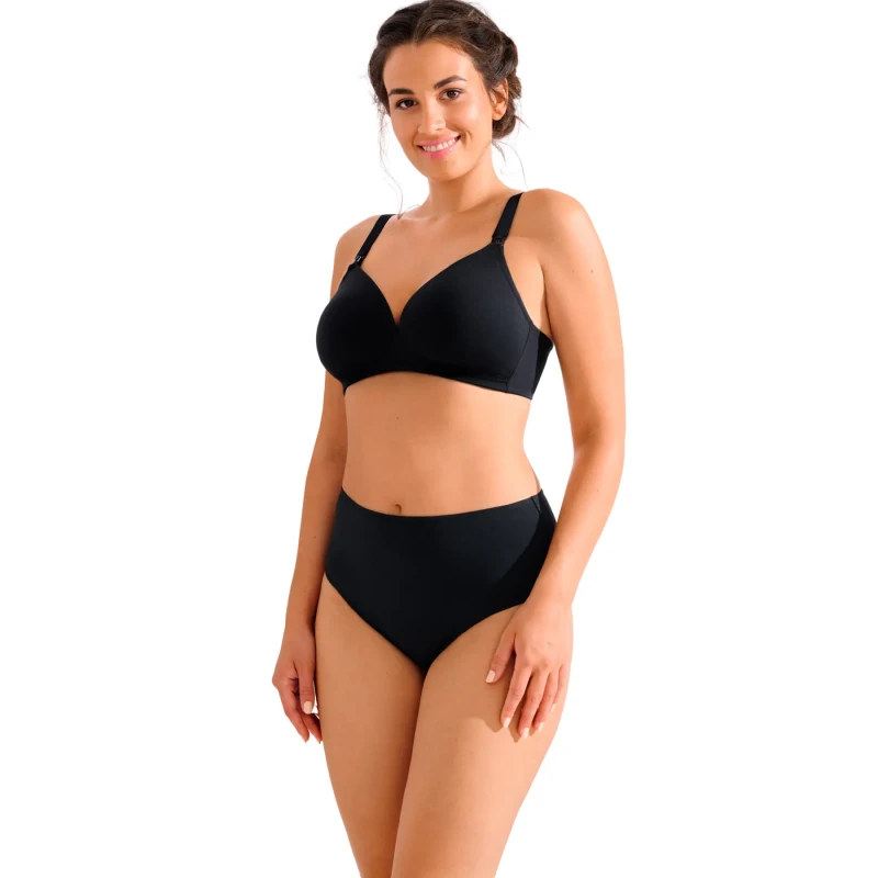 Image of Lisca Moulded Wireless nursing bra For Her Lisca Lucy Noir Female 90D