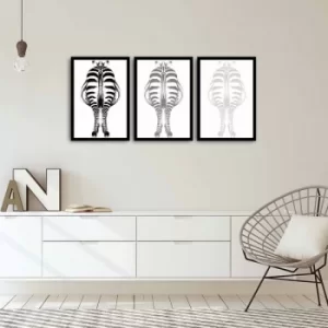 Image of 3PSCT-07 Multicolor Decorative Framed MDF Painting (3 Pieces)