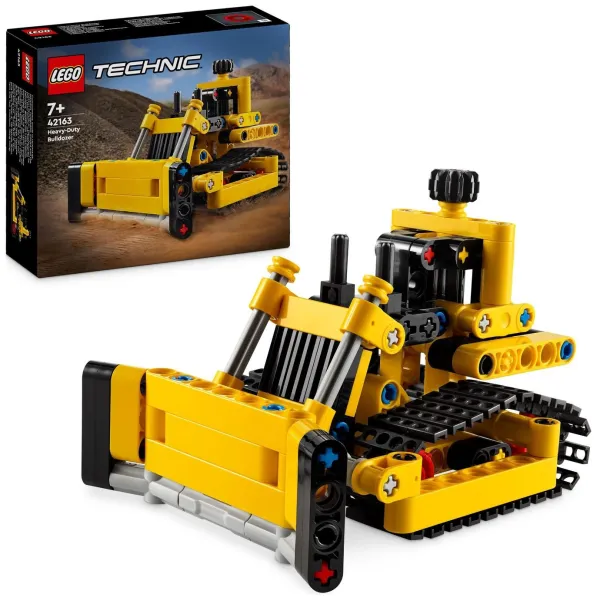 image of LEGO Technic Heavy-Duty Bulldozer Construction Toy 42163