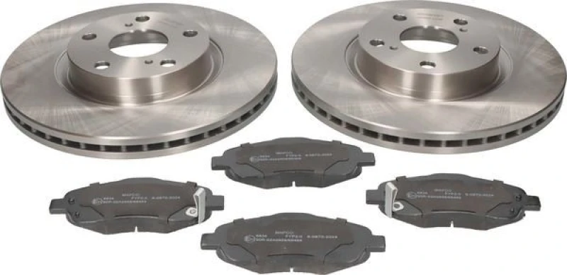 Image of MAPCO 47544 Brake disc and pads set Front Axle, Brake Disc Type: Vented, with acoustic wear warning Brake Set,disc brakes (3405)