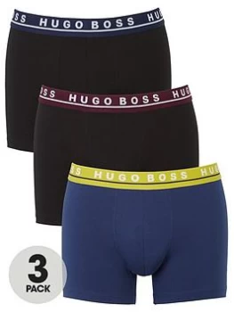 image of Hugo Boss 3 Pack Boxer Briefs Navy/Yellow/Burgundy Size M Men