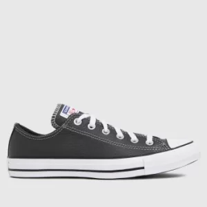 image of Converse Grey Leather Ox Trainers