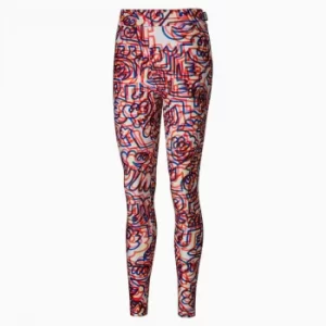 image of PUMA x Mr Doodle Printed Womens Leggings, White/AOP, size 2X Small, Clothing