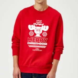 image of National Lampoon Merry Christmoose Christmas Sweatshirt - Red - L