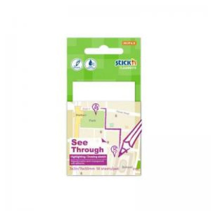 Image of ValueX Clearnotes 76x51mm 50 Sheets Per Pad Transparent White - 21708