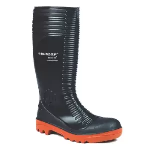 Image of Dunlop Mens Acifort Ribbed Full Safety Wellies (10.5 UK) (Black)