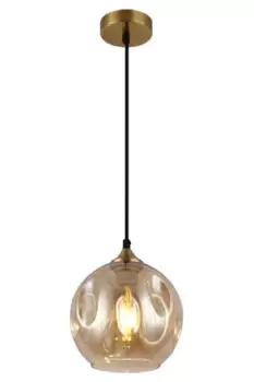 image of HARPER LIVING Pendant Ceiling Light Dome Shade Champagne Finish