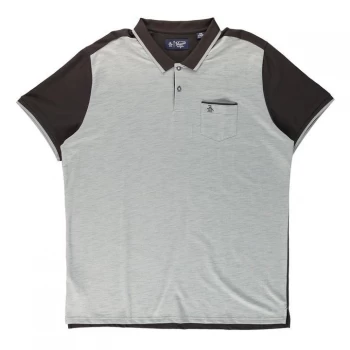 Image of Original Penguin Sleeve Collar Polo Shirt - Caviar