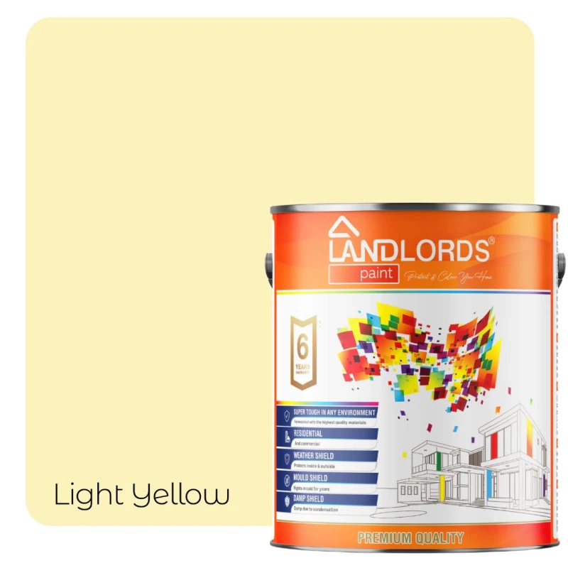 Image of LANDLORDS PAINT Shed & Fence Paint - 2.5L in Light Yellow Light Yellow Unisex 2.5L