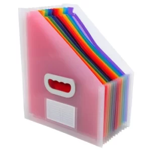 Image of Exacompta Magazine File 26.5x32.5cm, 12 Sections, Crystal, Pack of 4