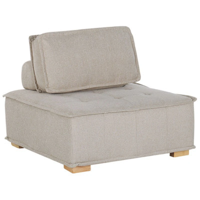 Image of Beliani Fabric 1-Seat Section Beige Tibro