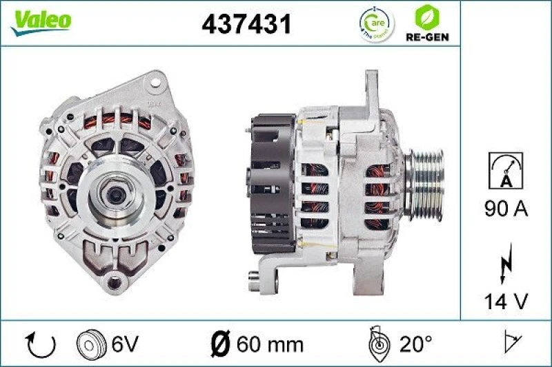 Image of Alternator VALEO 437431