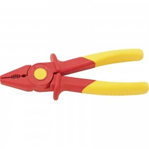 Image of Knipex Fully Insulated Plastic Soft Grip Flat Nose Pliers 180mm