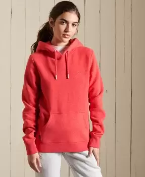 Image of Superdry Womens Vintage Logo Embroidered Hoodie Orange / Papaya Marl - Size: 10