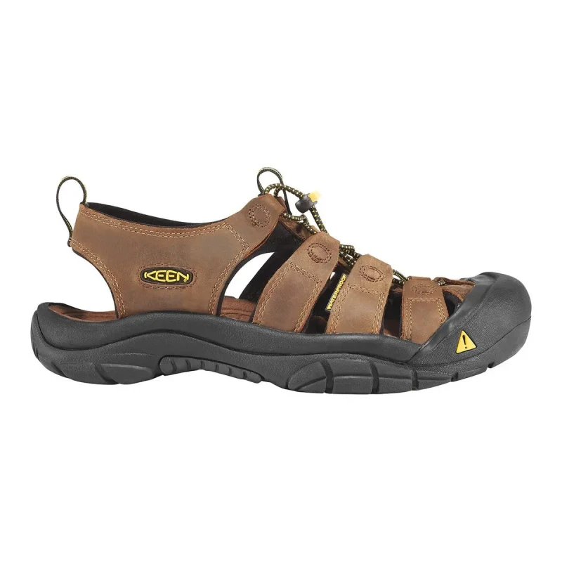 Image of Keen Newport Leather Mens Slip On Sandals - Brown - Size:UK 9.5