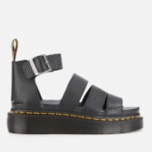 Image of Dr. Martens Womens Clarissa II Quad Leather Sandals - Black - UK 3