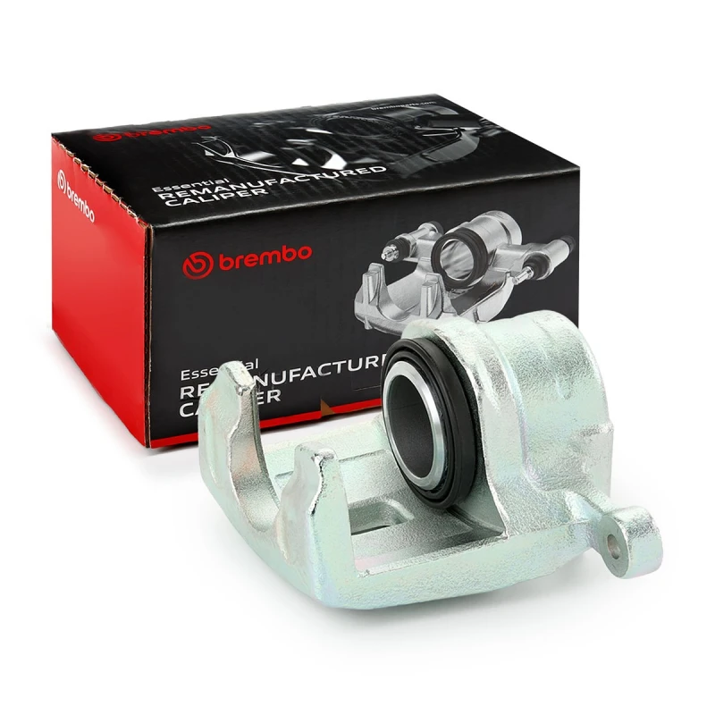 Image of BREMBO F 30 124 Brake caliper ESSENTIAL LINE Rear Axle Left Grey Cast Iron Brake Caliper (78)