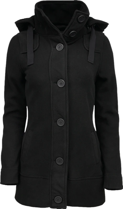 Image of Brandit Square Fleece Ladies Jacket, black, Size S for Women