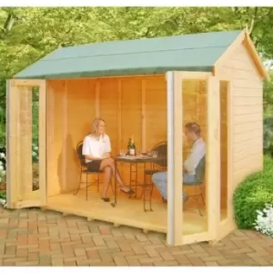 Image of Shire Blenhiem 8' 4" x 10' 2" Apex Summerhouse - Premium Dip Treated Shiplap