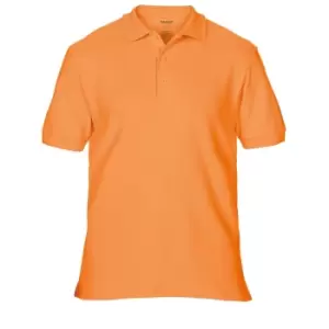 image of Gildan Mens Premium Cotton Sport Double Pique Polo Shirt (2XL) (Tangerine)