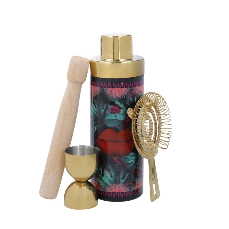 Image of Mikasa Mikasa x Sarah Arnett Cocktail Shaker Set Barware 600ml Gold 39251810000