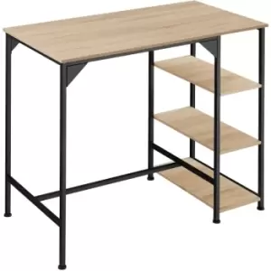Image of Tectake - Kitchen table Cannock - dining table, bar table, desk - industrial wood light, oak Sonoma - industrial wood light, oak Sonoma
