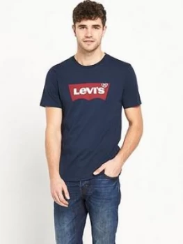 image of Levis Batwing Short Sleeve T-Shirt - Navy Size M Men