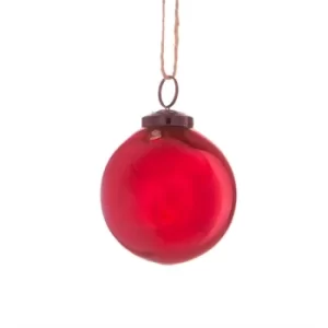 Image of Red Vintage Glass Bauble Large