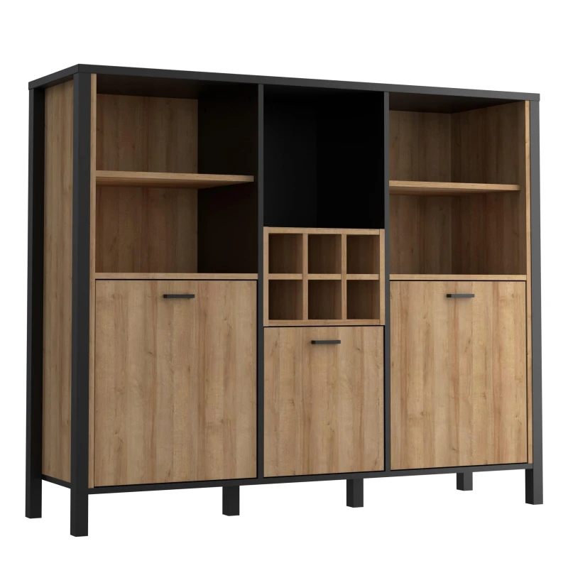 Image of Furniture To Go High Rock Shelf Unit Black unisex