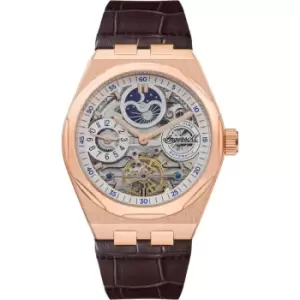 Image of Ingersoll 1892 The Broadway Automatic Mens Watch with White Dial and Brown Leather Strap