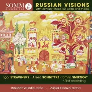 Image of Russian Visions 20th Century Music for Cello and Piano by Igor Stravinsky CD Album