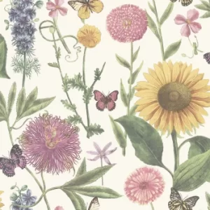 Image of Arthouse Wallpaper Summer Garden White