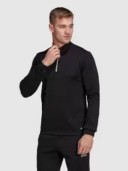 Image of adidas Mens Entrada 22 Training 1/2 Zip Top, Black Size XL Men