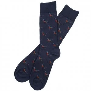 Image of Barbour Mens Mavin Sock Navy/Pheasant Large