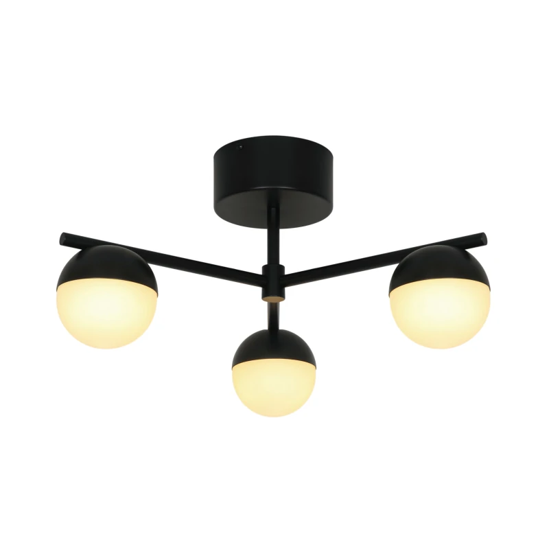 Image of Nordlux Modern Indoor Ceiling Light Black Metal G9 Hand Blown Glass - Mains Powered, IP20 Black Unisex