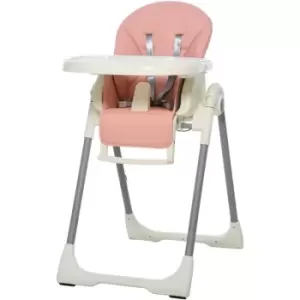 Image of HOMCOM Foldable Baby High Chair/Toddler Chair Height Back Footrest Adjustable