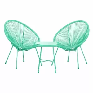 image of Royalcraft Monaco Emerald Green 3pc Egg Chair Set