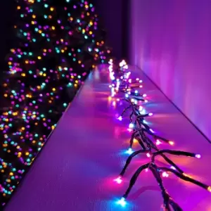 image of 720 LED 9.3m Premier Multi Function Christmas Cluster Timer Lights in Rainbow