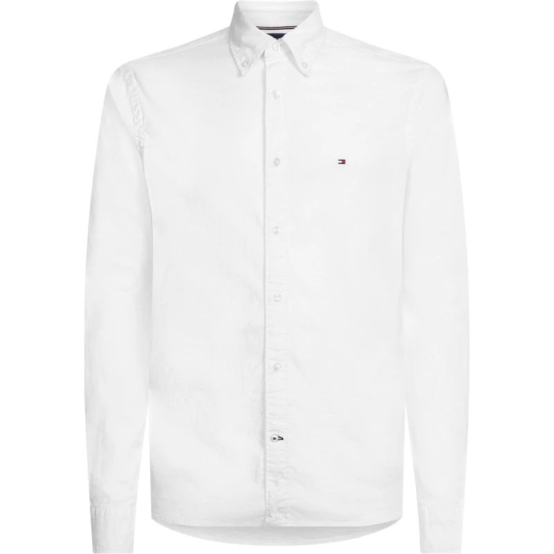 Image of Tommy Hilfiger Core 1985 Long Sleeve Oxford Shirt - White White L