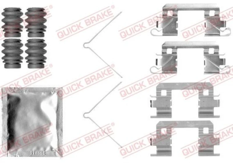Image of QUICK BRAKE Brake pad fitting kit QUICK BRAKE 109-1811