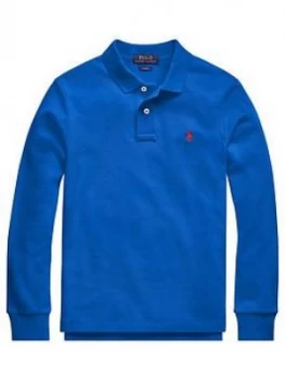 Ralph Lauren Boys Classic Long Sleeve Polo - Bright Blue