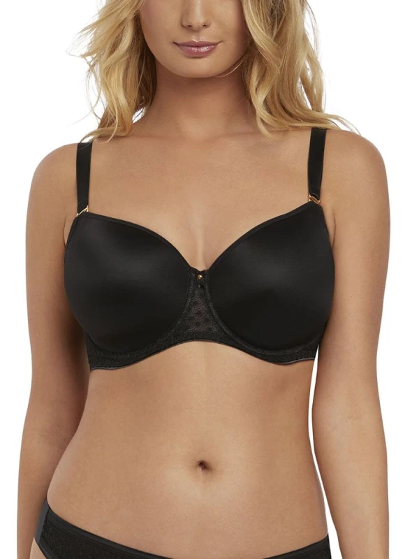 Image of Freya Womens Starlight Moulded T-Shirt Bra in Black Size: 38G Black Female 38G