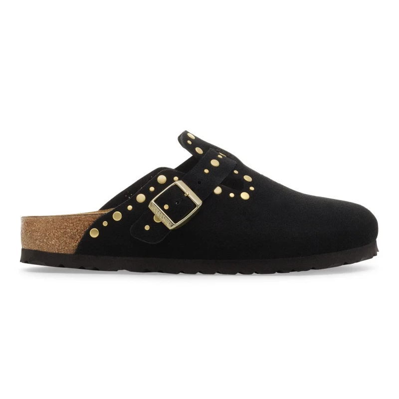 Image of Birkenstock Womens mules Birkenstock Boston Rivets Noir Female 38